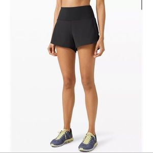 LuluLemon Black Speed Up High Rise Short 4”
